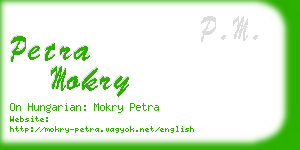 petra mokry business card